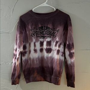 Women's Tie-Dye Sweatshirt - Purple and White